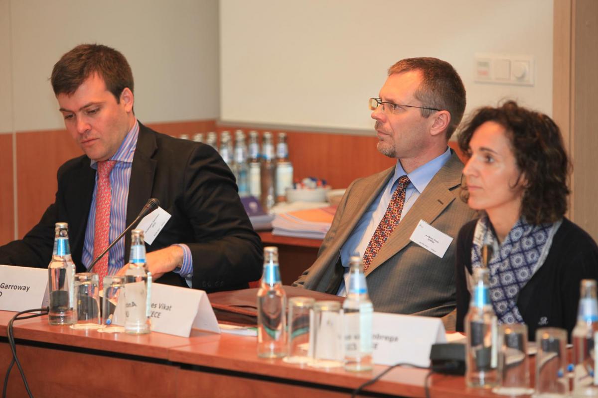 Christopher Garroway (OECD), Andres Vikat (UNECE) and Ligia Nobrega (EIGE)