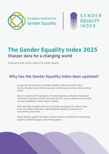 The Gender Equality Index 2025: Sharper data for a changing world - Methodology update explained