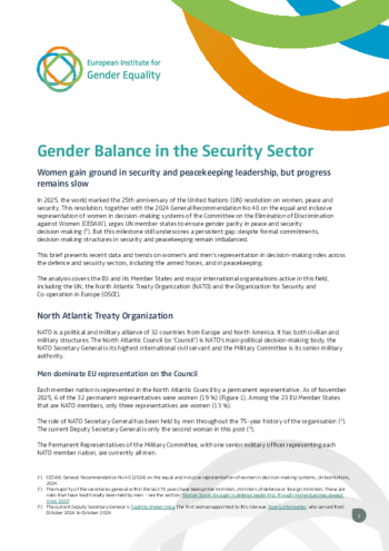 Gender Balance in the Security Sector
