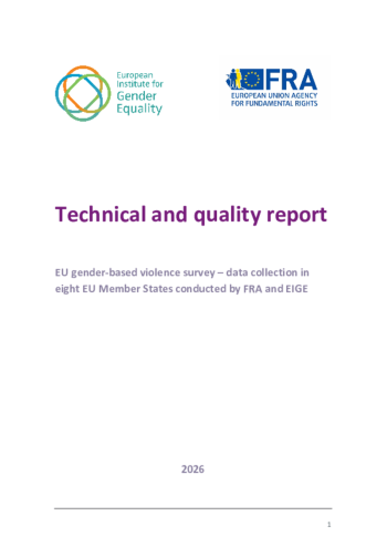 Technical and quality report: EU gender-based violence survey