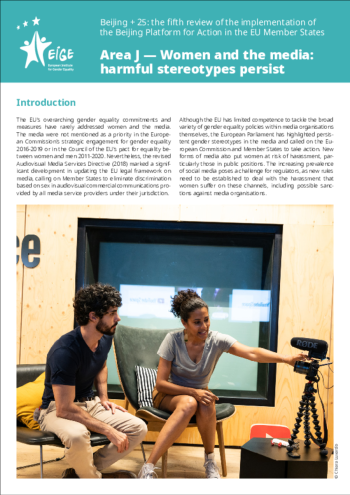 Beijing +25 policy brief: Area J - Women and the media: harmful stereotypes persist Beijing +25 policy brief: Area J - Women and the media: harmful stereotypes persist