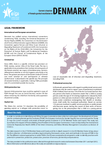Current situation of female genital mutilation in Denmark