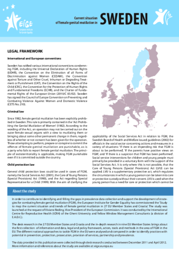 Current situation of female genital mutilation in Sweden Current situation of female genital mutilation in Sweden
