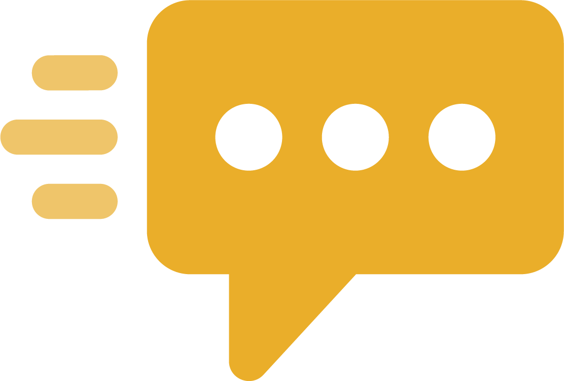 Orange speech bubble
