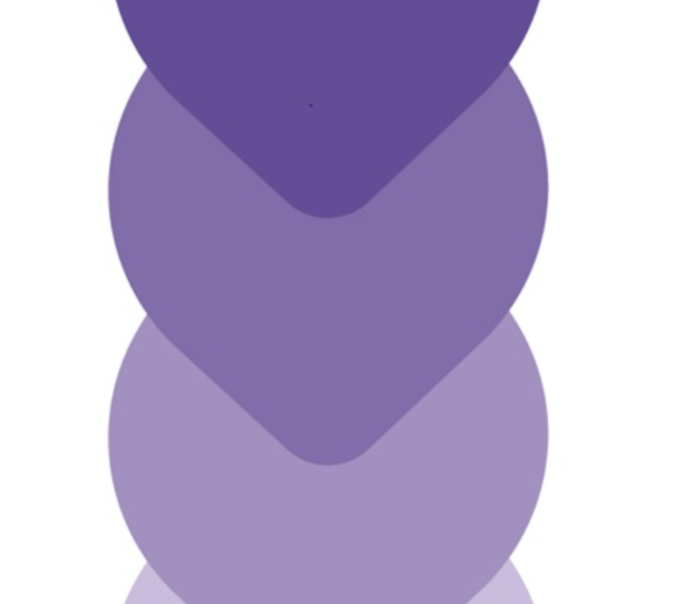 Abstract purple shapes on a white background
