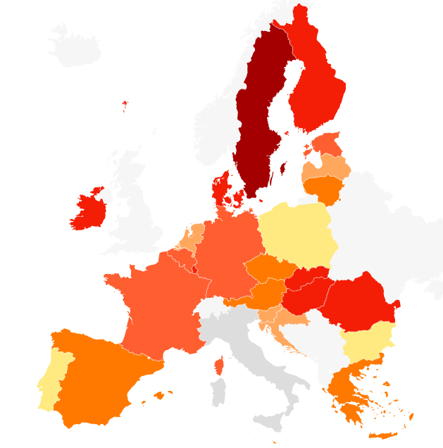 Heatmap of Europe