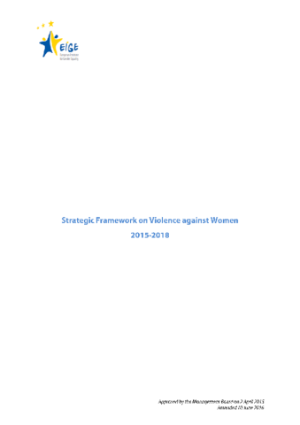 Strategic framework on violence against women 2015-2018