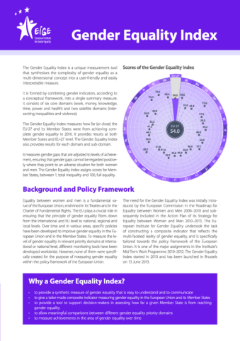 Gender Equality Index - Leaflet (English)