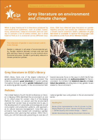 Grey literature on environment and climate change
