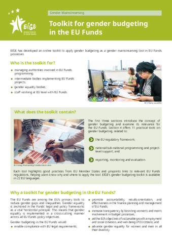 Toolkit for gender budgeting in the EU Funds