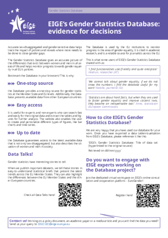 EIGE's Gender Statistics Database