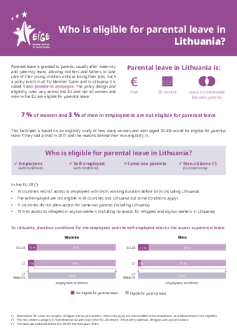 Who is eligible for parental leave in Lithuania?