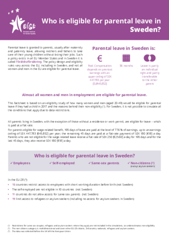 Who is eligible for parental leave in Sweden?
