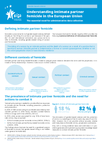 Gender-related killings of women and girls: Improving data to improve  responses to femicide/feminicide, Publications