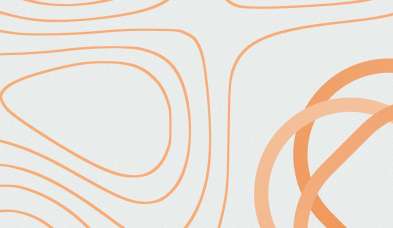 Orange swirls on a light background
