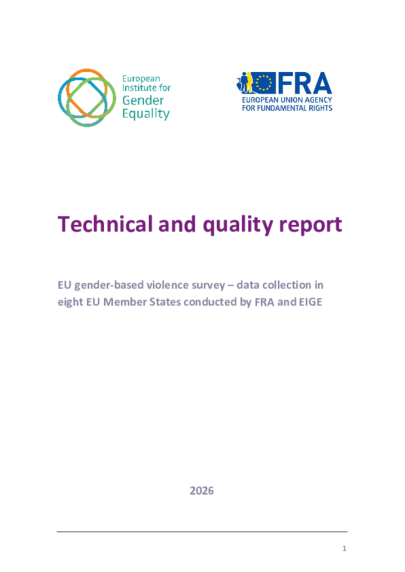 Technical and quality report: EU gender-based violence survey